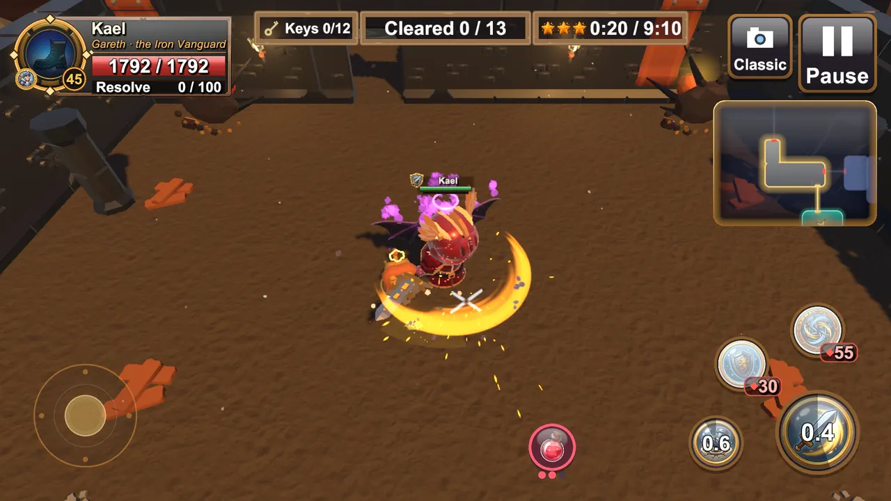 A boss fight